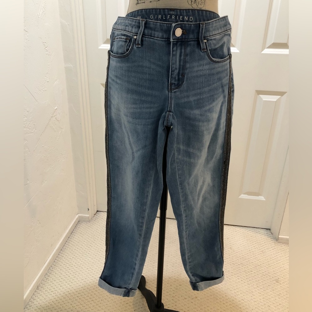 White House Black Market, cropped girlfriend jeans